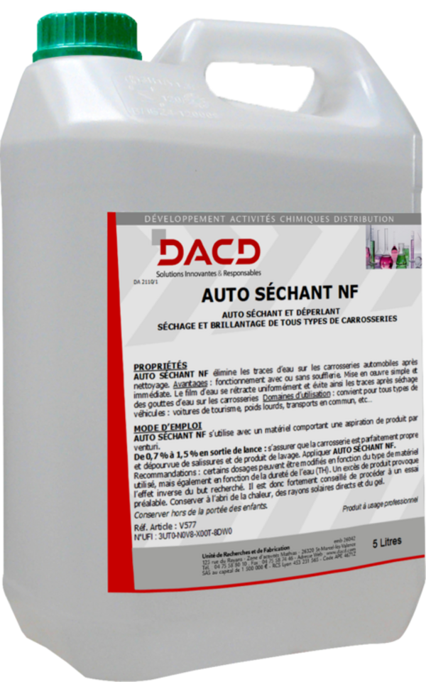 Auto séchant et déperlant