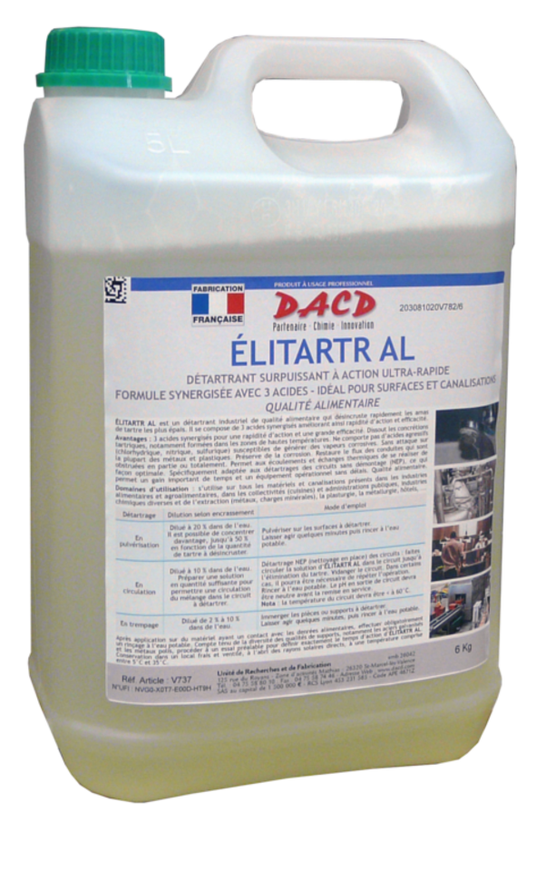 Détartrant surpuissant à action ultra-rapide avec 3 acides - Qualité alimentaire