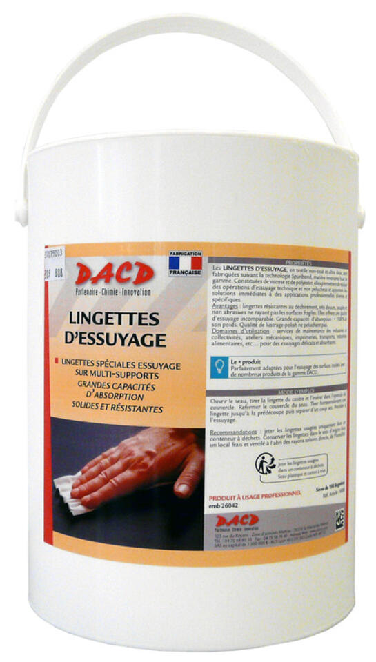 Lingettes spéciales essuyage sur multi supports