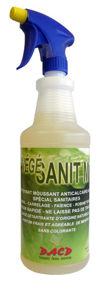 Nettoyant moussant anticalcaire spécial sanitaires